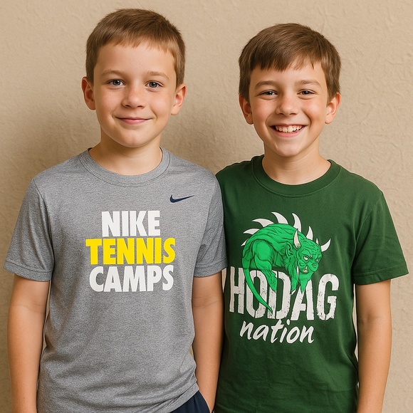 Bundle of 2 Youth Graphic Tees – Nike Tennis Camps + Hodag Nation - Picture 2 of 7